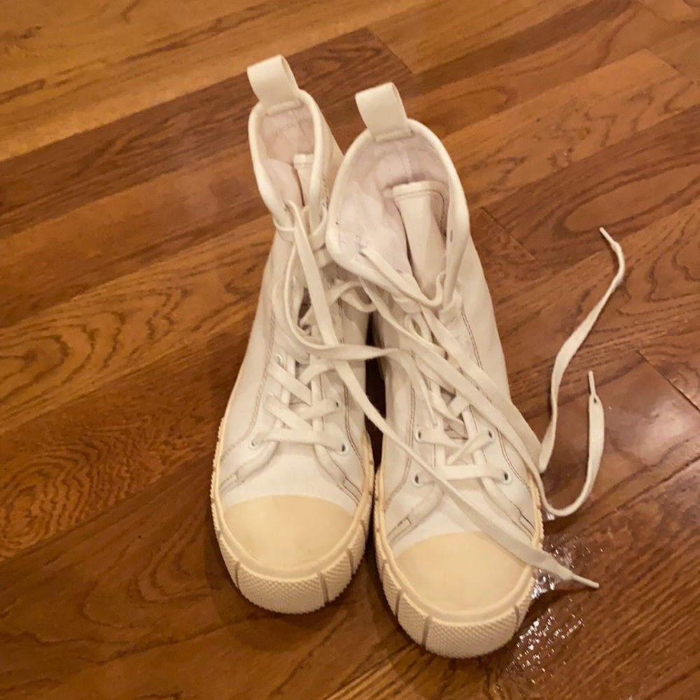 White fabric boots from Zara size 37